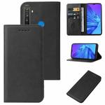 For Realme 5 / 5i / 5s / 6i / Narzo 20A Magnetic Closure Leather Phone Case(Black)