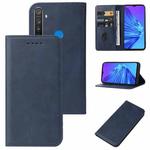 For Realme 5 / 5i / 5s / 6i / Narzo 20A Magnetic Closure Leather Phone Case(Blue)