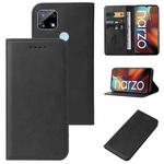 For Realme Narzo 20 Magnetic Closure Leather Phone Case(Black)