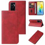 For vivo S10e / V23e Magnetic Closure Leather Phone Case(Red)