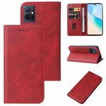 For vivo T1 5G Magnetic Closure Leather Phone Case(Red)