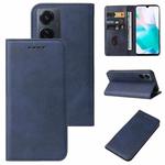 For vivo T1 Snapdragon 778G Magnetic Closure Leather Phone Case(Blue)