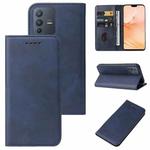 For vivo V23 Pro Magnetic Closure Leather Phone Case(Blue)