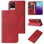 For vivo V20 2021 Magnetic Closure Leather Phone Case(Red)