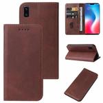 For vivo V19 Magnetic Closure Leather Phone Case(Brown)
