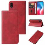 For vivo V19 Magnetic Closure Leather Phone Case(Red)