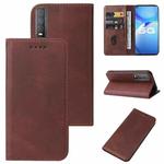 For vivo Y70t Magnetic Closure Leather Phone Case(Brown)