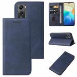 For vivo Y55s 5G Magnetic Closure Leather Phone Case(Blue)