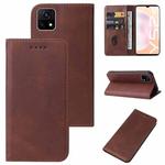 For For vivo Y52s 5G CN Version / iQOO U3 / U3x Magnetic Closure Leather Phone Case(Brown)
