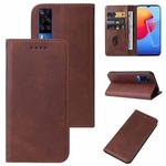 For vivo Y51 2020 (India) / Y31 2021 Magnetic Closure Leather Phone Case(Brown)
