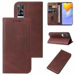 For vivo Y51a Magnetic Closure Leather Phone Case(Brown)