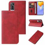 For vivo Y51a Magnetic Closure Leather Phone Case(Red)