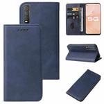 For vivo Y51s Magnetic Closure Leather Phone Case(Blue)