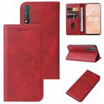 For vivo Y51s Magnetic Closure Leather Phone Case(Red)