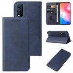 For vivo Y30 Magnetic Closure Leather Phone Case(Blue)