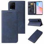For vivo Y21e Magnetic Closure Leather Phone Case(Blue)
