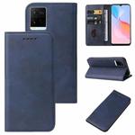 For vivo Y21G Magnetic Closure Leather Phone Case(Blue)