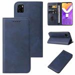 For vivo Y15s Magnetic Closure Leather Phone Case(Blue)