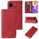 For vivo Y15s Magnetic Closure Leather Phone Case(Red)