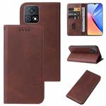 For vivo iQOO U3 Magnetic Closure Leather Phone Case(Brown)