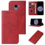 For Samsung Galaxy S9 Magnetic Closure Leather Phone Case(Red)