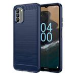 For Nokia G400 5G Brushed Texture Carbon Fiber TPU Phone Case(Blue)