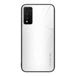 For Huawei Nzone S7 Pro 5G Texture Gradient Glass TPU Phone Case(White)