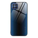 For Huawei nova 8 SE Texture Gradient Glass TPU Phone Case(Blue)