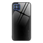For Huawei nova 8 SE Texture Gradient Glass TPU Phone Case(Black)