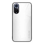 For Huawei nova 9 Texture Gradient Glass TPU Phone Case(White)