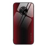 For Huawei Enjoy 20 Plus 5G Texture Gradient Glass TPU Phone Case(Red)