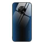 For Huawei Enjoy 20 Plus 5G Texture Gradient Glass TPU Phone Case(Blue)