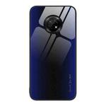 For Huawei Enjoy 20 Plus 5G Texture Gradient Glass TPU Phone Case(Dark Blue)