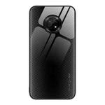 For Huawei Enjoy 20 Plus 5G Texture Gradient Glass TPU Phone Case(Black)