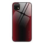 For Huawei Enjoy 20 5G Texture Gradient Glass TPU Phone Case(Red)