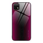 For Huawei Enjoy 20 5G Texture Gradient Glass TPU Phone Case(Rose Red)