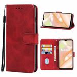 For Realme C33 Leather Phone Case(Red)