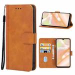 For Realme C33 Leather Phone Case(Brown)