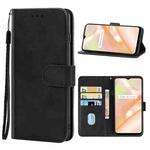 For Realme C33 Leather Phone Case(Black)