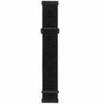 For Fitbit Versa 3 Nylon Rubber Buckle Watch Band(Black)