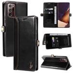 For Samsung Galaxy Note20 GQUTROBE RFID Blocking Oil Wax Leather Phone Case(Black)