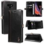 For Samsung Galaxy Note9 GQUTROBE RFID Blocking Oil Wax Leather Phone Case(Black)