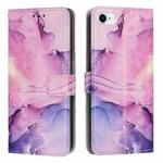 Painted Marble Pattern Leather Phone Case For iPhone 7/8(Purple)