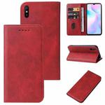 For Xiaomi Redmi 9A Sport Magnetic Closure Leather Phone Case(Red)