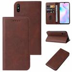 For Xiaomi Redmi 9AT Magnetic Closure Leather Phone Case(Brown)