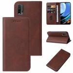 For Xiaomi Redmi 9T Magnetic Closure Leather Phone Case(Brown)