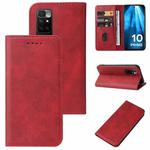 For Xiaomi Redmi 10 Prime 2022 Magnetic Closure Leather Phone Case(Red)