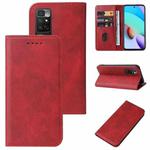 For Xiaomi Redmi 10 China / Note 11 4G China Magnetic Closure Leather Phone Case(Red)