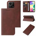 For Xiaomi Redmi 10A Magnetic Closure Leather Phone Case(Brown)