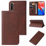 For Xiaomi Redmi Note 8 2021 Magnetic Closure Leather Phone Case(Brown)